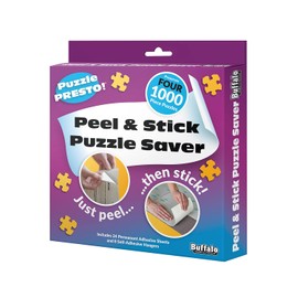 (4 unidades) Puzzle Presto! Peel & Stick Saver: el original y aún la mejor manera de preservar tu rompecabezas terminado! 24 hojas adhesivas y 8 hangares adhesivos