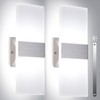 TRLIFE Modern Wall Sconces, Dimmable Wall Sconces Set of 2