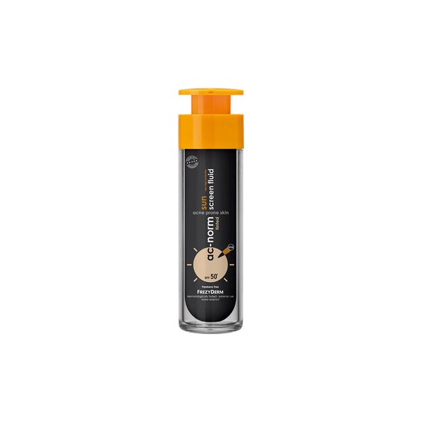 Frezyderm AC-Norm Sun Screen Fluid Tinted SPF50+ with Powder Feeling,