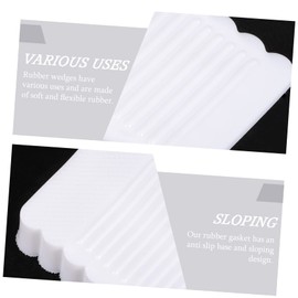 CORHAD 12pcs Rubber Felt Furniture Pads Leveling Shims for Levelling Nonslip Door Toilet Shims