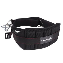 LARA STAR Belt for Belt Squats & Dip Belt, Weight Lifting Belt, Powerlifting Back Support, Padded Hip & Thigh
