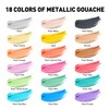 HIMI Metallic Gouache Paints Set, 18 Colors, 30g, 18 US
