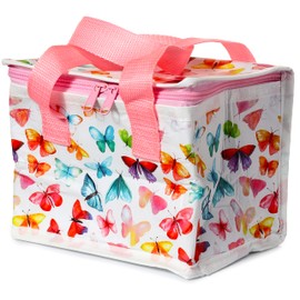 Puckator Cool Lunch Bag Pick of The Bunch Butterfly Design Made Out of Recycled Plastic Bottles - Insulated Lunch Bag for Women Men Children - Lunch Box Bag for Work & School Beach Picnic Accessories