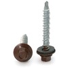 Hex Washer Head Mechanical Galvanized Mini Driller Roofing Screws Brown