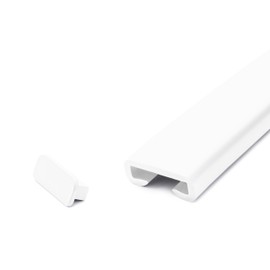 Quest Endkappe Abschlusskappe für PVC-Handlaufprofil, 40x8mm (Weiß)