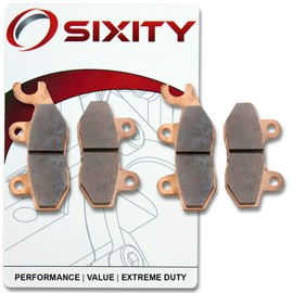 Sixity Front Rear Sintered Brake Pads 2008-2012 for Kawasaki EX250F Ninja 250R Set Full Kit J8F J9F JAF JBF JCF Complete