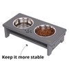 HTB Elevated Dog Bowls,Raised Dog Bowl Stand with 2 Stainless