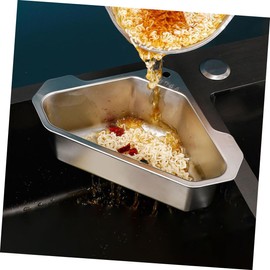 BESPORTBLE Sink Drainer Basket Metal Colander Stainless Steel Drain Basket Triangle Sink Strainer Stainless Shelf Brackets for Hanging Basket Sink Soap Drain Rack Faucet Corner