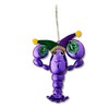 Mardi Gras Purple Jester hat Crawfish Ornament, 6.3 in Christmas