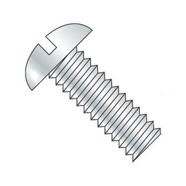 #4-40 x 7/8" Machine Screws, Steel, Round Head, Slotted Drive, Full Thread, Zinc Plating (Quantity: 100 pcs)