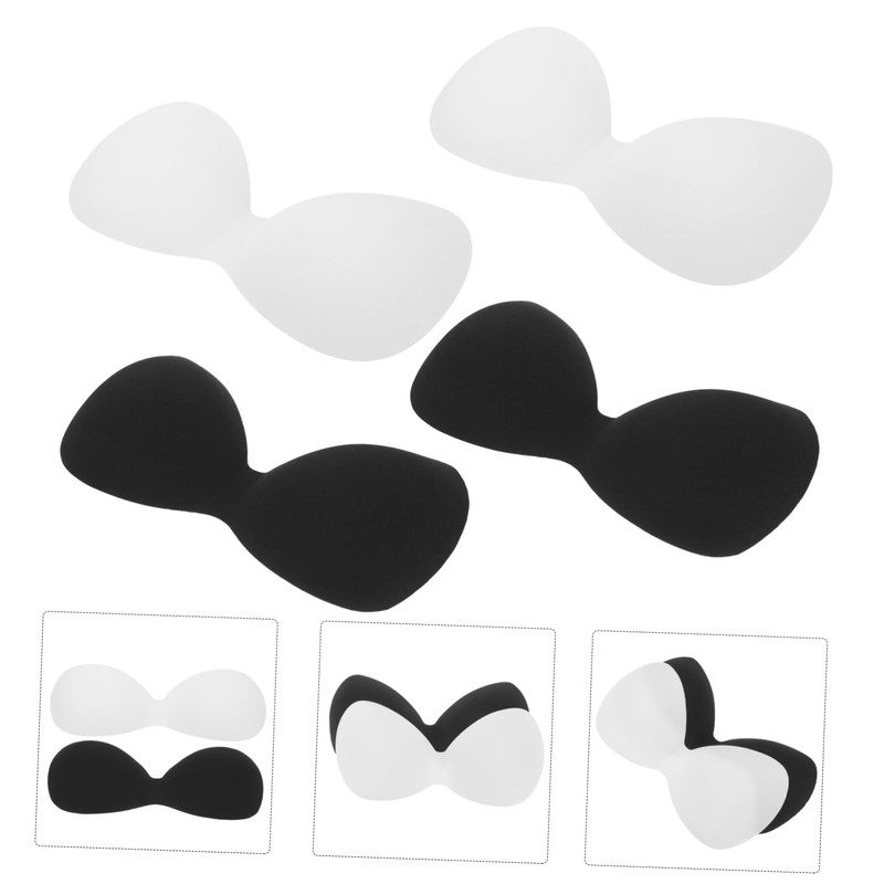 KOMBIUDA 4 Pieces Removable Bra Sponge Inserts Breathable Bra Pads