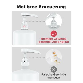 Dosing Pump Compatible with Best Body Nutrition, Pack of 3 Vital Drink First Pump Reusable Pump Dispenser with 3 Long and 3 Short Tubes for 500 ml/1000 ml Bottles