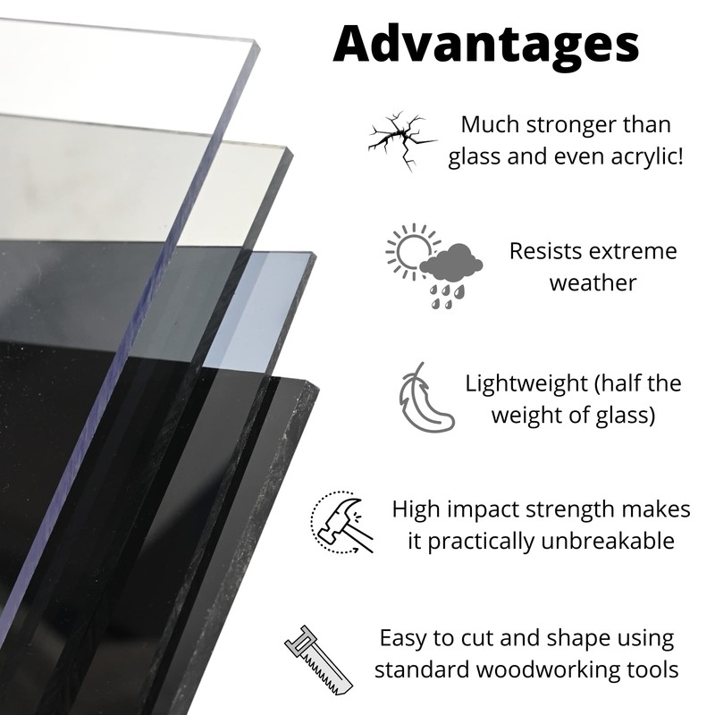 BuyPlastic Polycarbonate Plastic Sheet - 7130 Gray, 1/8" x 12"