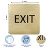 ADA CENTRAL SIGNS - 6" X6" Exit Sign - ADA