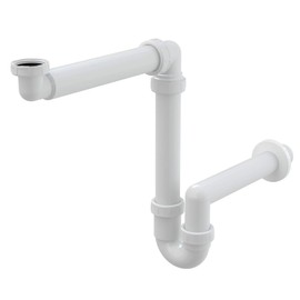 AlcaPlast A434 Space-Saving Siphon 5/4 Inch x DN40 for Vanity Unit or Sink