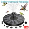 AISITIN Solar Bird Bath Fountain with 6 Nozzles and Brackets,for