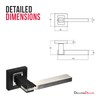 Decoranddecor Nexus Door Handle Lever Set Duo Colour on 54mm