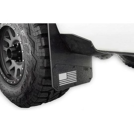 REK GEN 'Merica Mud Flaps Compatible with 2017-2020 Ford F-150 - Installation Hardware and Instructions Included (Rear, White)