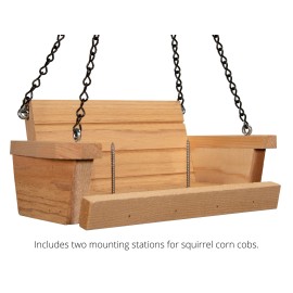 JCS Wildlife Cedar Squirrel Feeder Swing Made in the USA