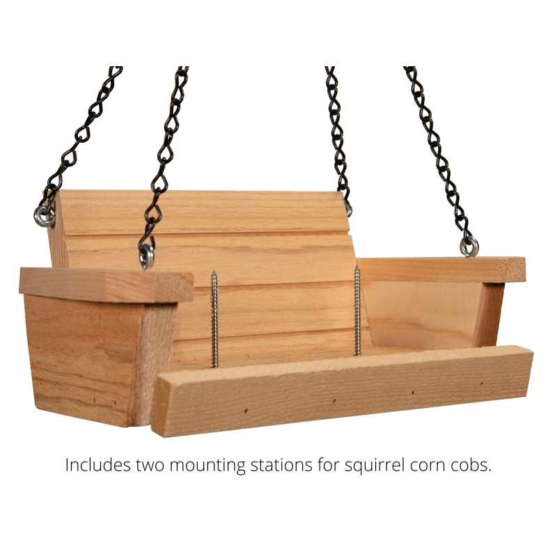 JCS Wildlife Cedar Squirrel Feeder Swing Made in the USA