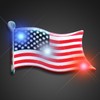 Light Up American Flag Flashing Blinking LED Body Light Lapel