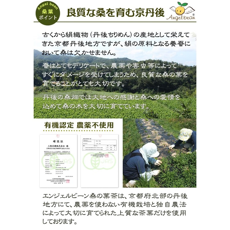 Angelbean 桑の葉 粒 くわ100% 京都産 農薬不使用 桑の粒 粉末タブレット 30g（約150錠）