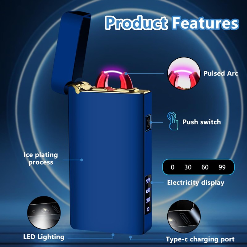 RSBYE Plasma Lighter Rechargeable Electric Lighter Arc USB C Electronic