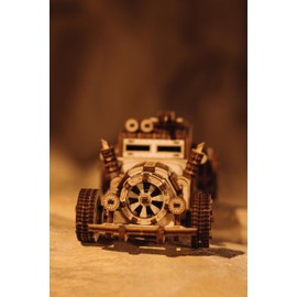 Wood Trick Apocalyptic Car 3D Wooden Puzzles for Adults and Kids to Build - Rides up to 26 feet - Wooden Model Car Kits to Build for Adults