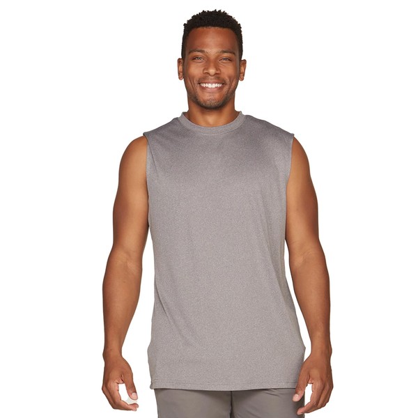 COLOSSEUM Active Men's Nano Sleeveless Tee (Smoked Pearl, 3X-Large)
