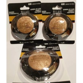 Milani Marbelized Baked Eyeshadow DRENCH IN GOLD #606, Lot of 3, new .