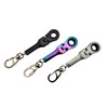 GT//Rotors 10mm Black Ratchet Wrench Keychain Key Ring (Black with
