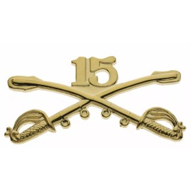 Army 15th Fifteenth Cavalry Crossed Sabres 2 1/4 inch Hat Pin H16194 F6D11D