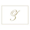 Caspari Gold Embossed Initials Boxed Note Cards in Letter Z,
