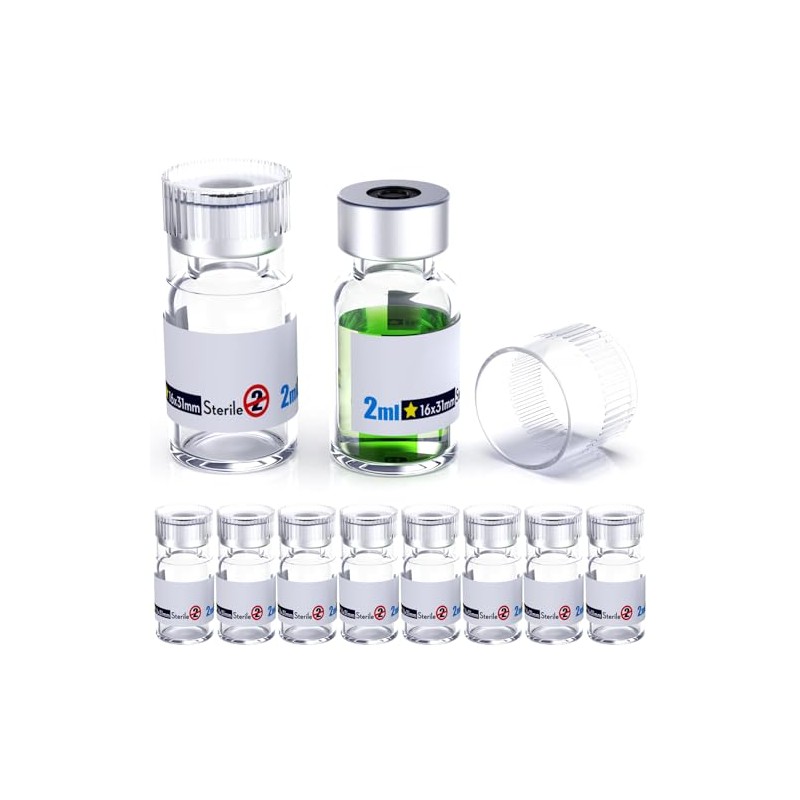 Biomed Solutions Sterile Empty Vial with Reusable Plastic Cap,Ready to