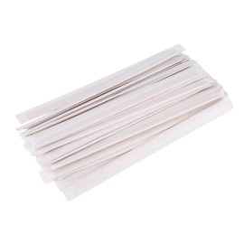 Pack of 500 Coffee Stirrers, 19 cm/7.48 inches, Individually Wrapped Coffee Tea Stirrers, Disposable Drink Stirrers with Round End for Drinks