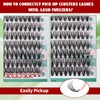 FADVAN 280pcs Individual Lash Extensions, 20D Lash Clusters Volume Mix