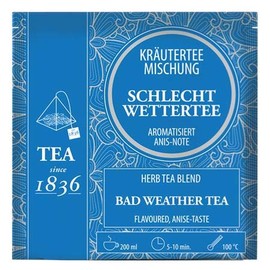 Herbal Tea Blend Bad Weather Tea Anise Note Flavoured 50 Pyramid Bags in Sachet of 3 g