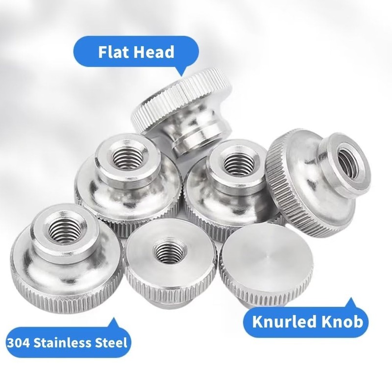 SYDARSYN M8 Knurled Nuts Blind Bore Knurled Nut 304 Stainless