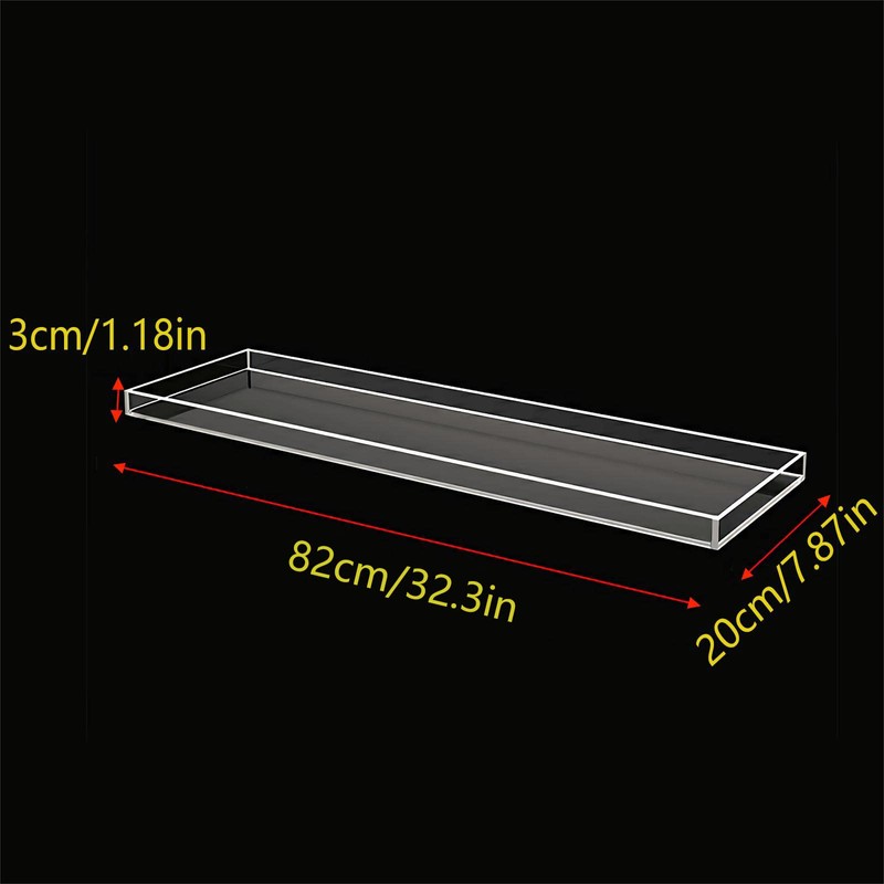 CXNGD Bathtub Tray Table, Clear Acrylic, Anti-Slip Bath Caddy, 32.3