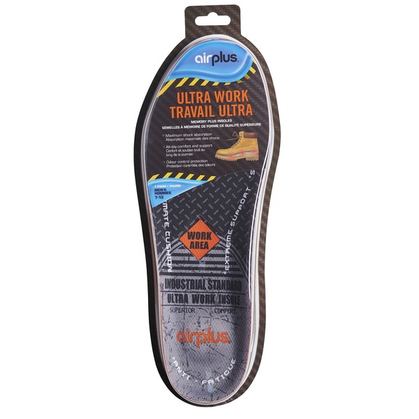 Airplus Ultra Work Memory Plus Insoles Mens Size 7-13 1 Count