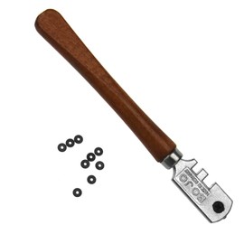 Create idea Glass Cutter Oil Glass Cutter Tile Cutter Glass Cutter Tool with 10 x Metal Cutting Wheels Replacement Wheels
