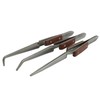 3 ANGLED & Straight Self Locking Soldering Tweezers Watch Jewellers