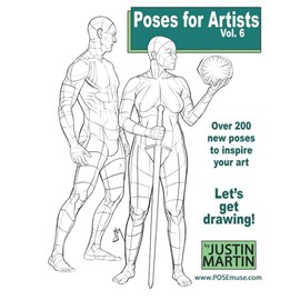 Poses for Artists Volume 6: An essential reference for figure drawing and the human form. (Inspiring Art and Artists)
