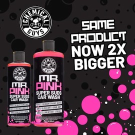 Chemical Guys Mr. Pink Jabón Espumoso para Lavado de Coches (Para Cañones de Espuma, Pistolas de Espuma o Cubos de Lavado) Seguro para Coches, Camione