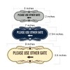 Signs ByLITA Designer Please Use Other Gate Left Arrow Sign