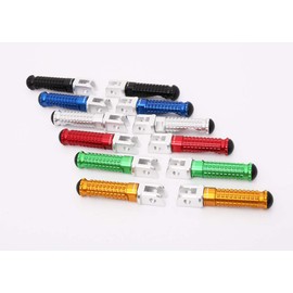 Autobahn88 Motorcycle Footpeg (Front/Rider - GP-Type with No-Extension), compatible with Kawasaki ER-6F (2005-2013) (Red)