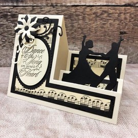 Side-Stepper Frame Metal Die Cuts, Side-Stepper Frame Cutting Dies Cut Stencils for DIY Scrapbooking Cards Decorative Embossing Paper Dies for Scrapbooking Card Making