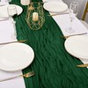 2 Pack Dark Green Cheesecloth Table Runner 10ft, Rustic Gauze