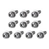 sourcing map M4 x 10mm Stainless Steel Phillips Pan Head