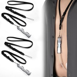2 PCS PD Catheter Holder with 4 PCS Adjustable Necklace Lanyards, Peritoneal Dialysis Accessories Transfer Set Holder for Baxter, PD Dialysis Catheter Showering Support for Men, Women